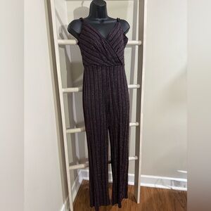 Jumpsuit Pinstriped Metallic